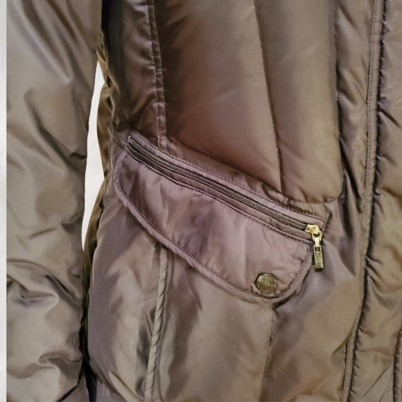 Cole Haan Knee-Length Black (80%) Down Puffer Coat Size M - Picture 7 of 16